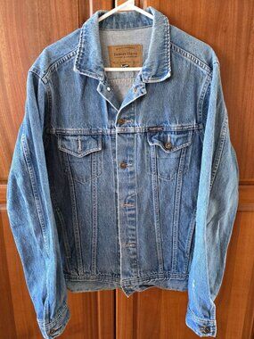 DENVER Hayes denim full length trucker jacket large/tall
